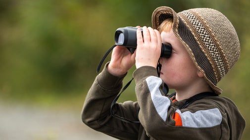 Boy with binboculars at Horsey Windpump Rob Coleman
